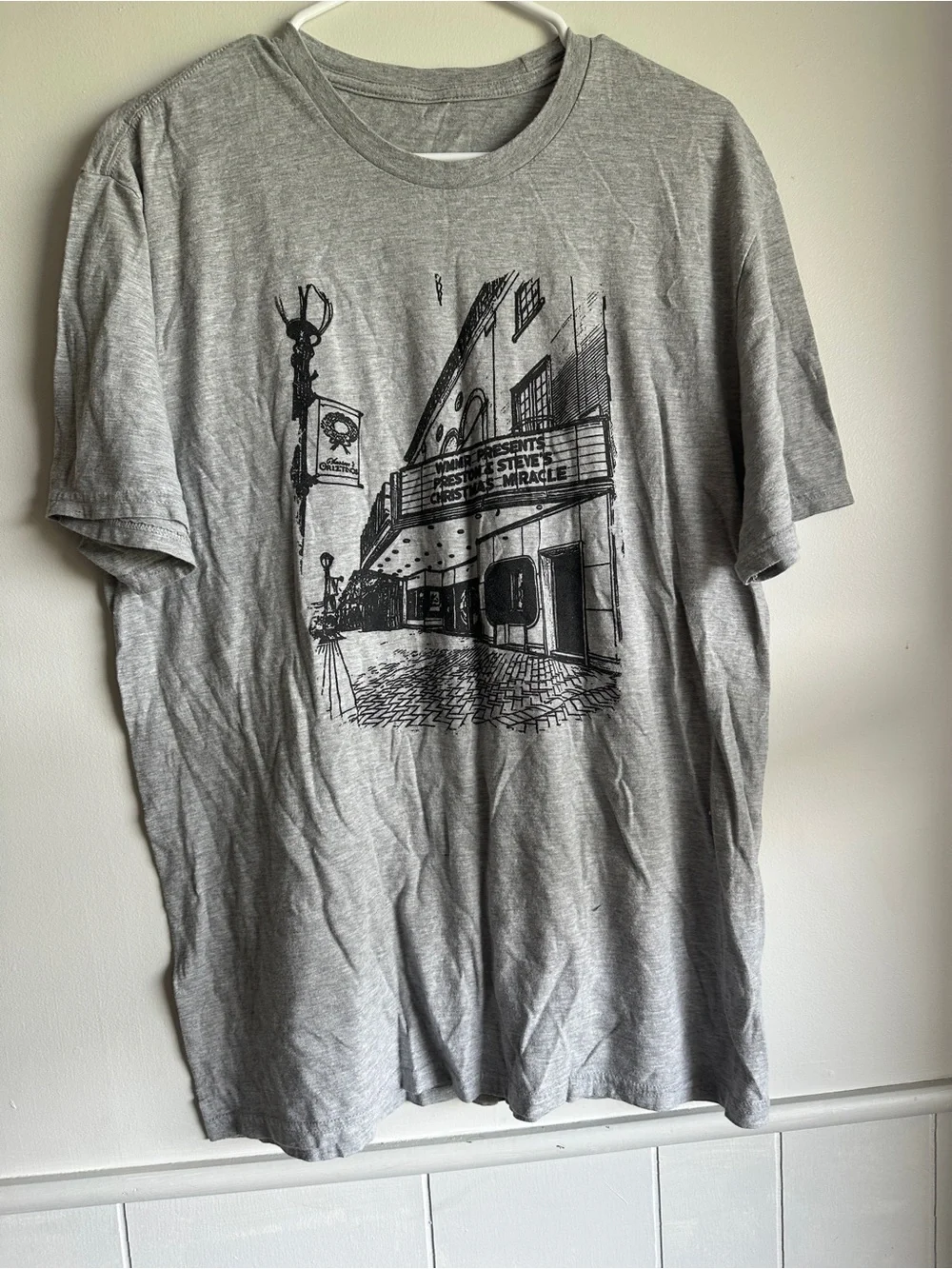 WMMR Preston & Steve Radio Graphic Tee Gray Christmas Miracle Medium